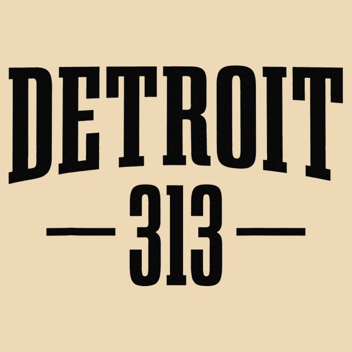 Detroit Michigan 313 Area Code Pride Retro Drawstring Bag