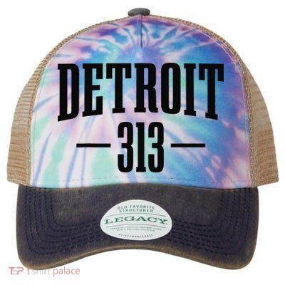 Detroit Michigan 313 Area Code Pride Retro Legacy Tie Dye Trucker Hat