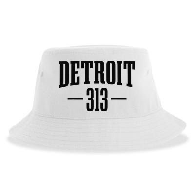 Detroit Michigan 313 Area Code Pride Retro Sustainable Bucket Hat