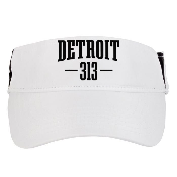 Detroit Michigan 313 Area Code Pride Retro Adult Drive Performance Visor