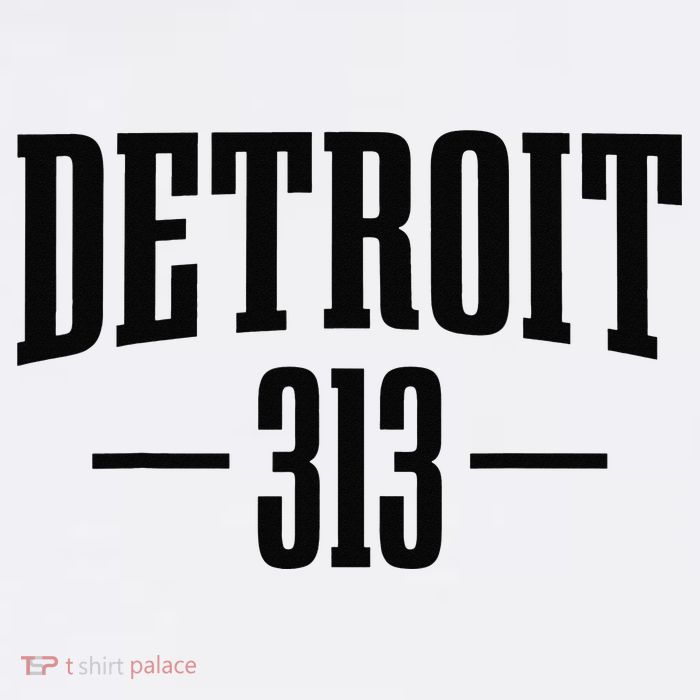 Detroit Michigan 313 Area Code Pride Retro Poster