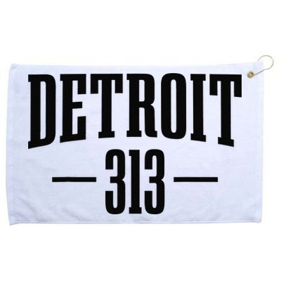 Detroit Michigan 313 Area Code Pride Retro Grommeted Golf Towel
