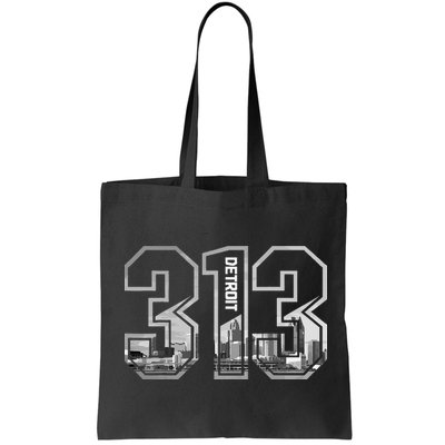 Detroit Michigan 313 Area Code Pride Skyline Bag