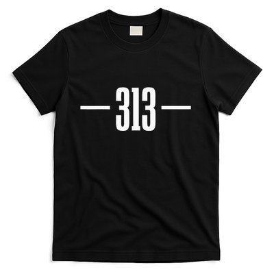 Detroit Michigan 313 Area Code Pride Retro T-Shirt