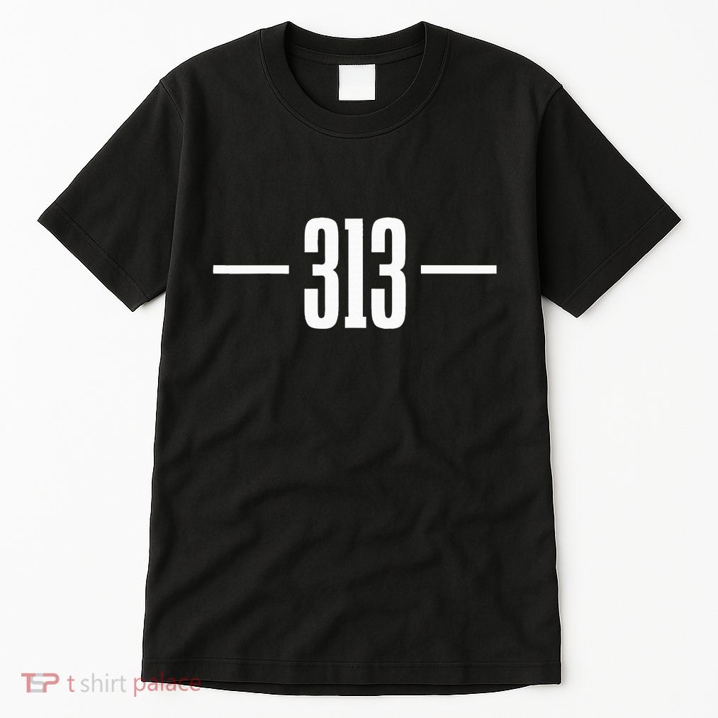 Detroit Michigan 313 Area Code Pride Retro Tall T-Shirt