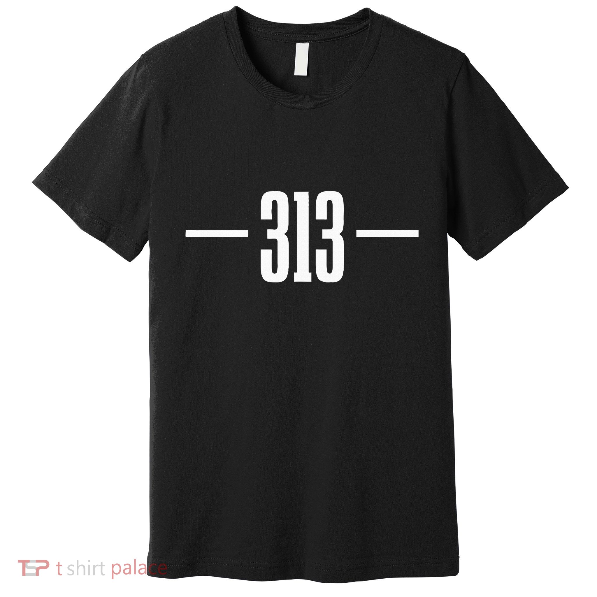 Detroit Michigan 313 Area Code Pride Retro Premium T-Shirt