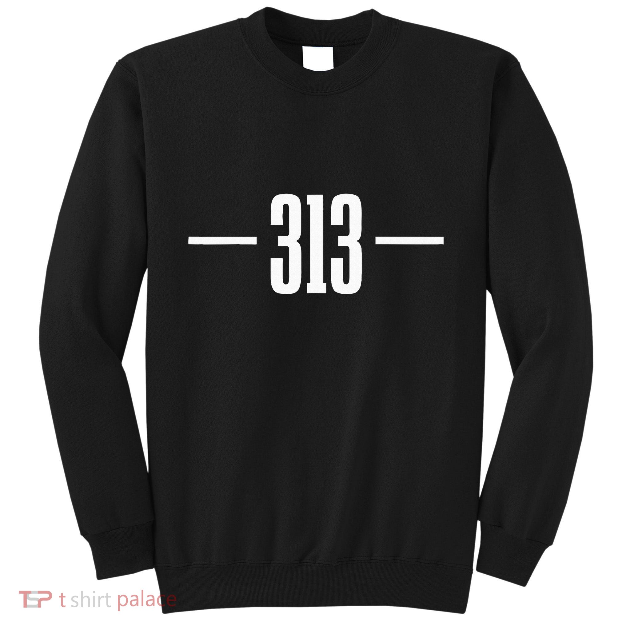 Detroit Michigan 313 Area Code Pride Retro Tall Sweatshirt