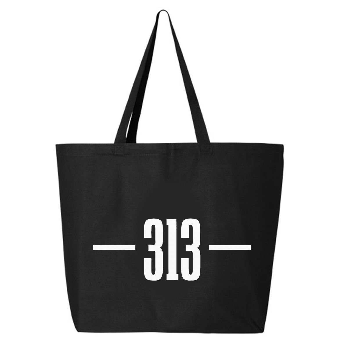 Detroit Michigan 313 Area Code Pride Retro 25L Jumbo Tote