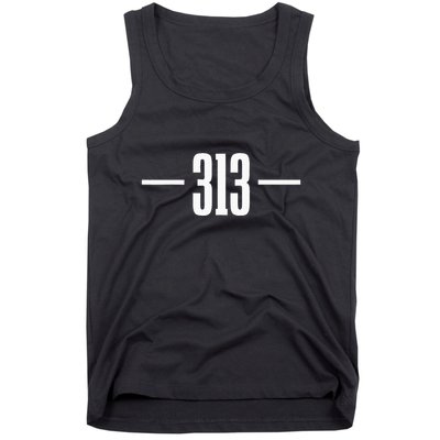 Detroit Michigan 313 Area Code Pride Retro Tank Top
