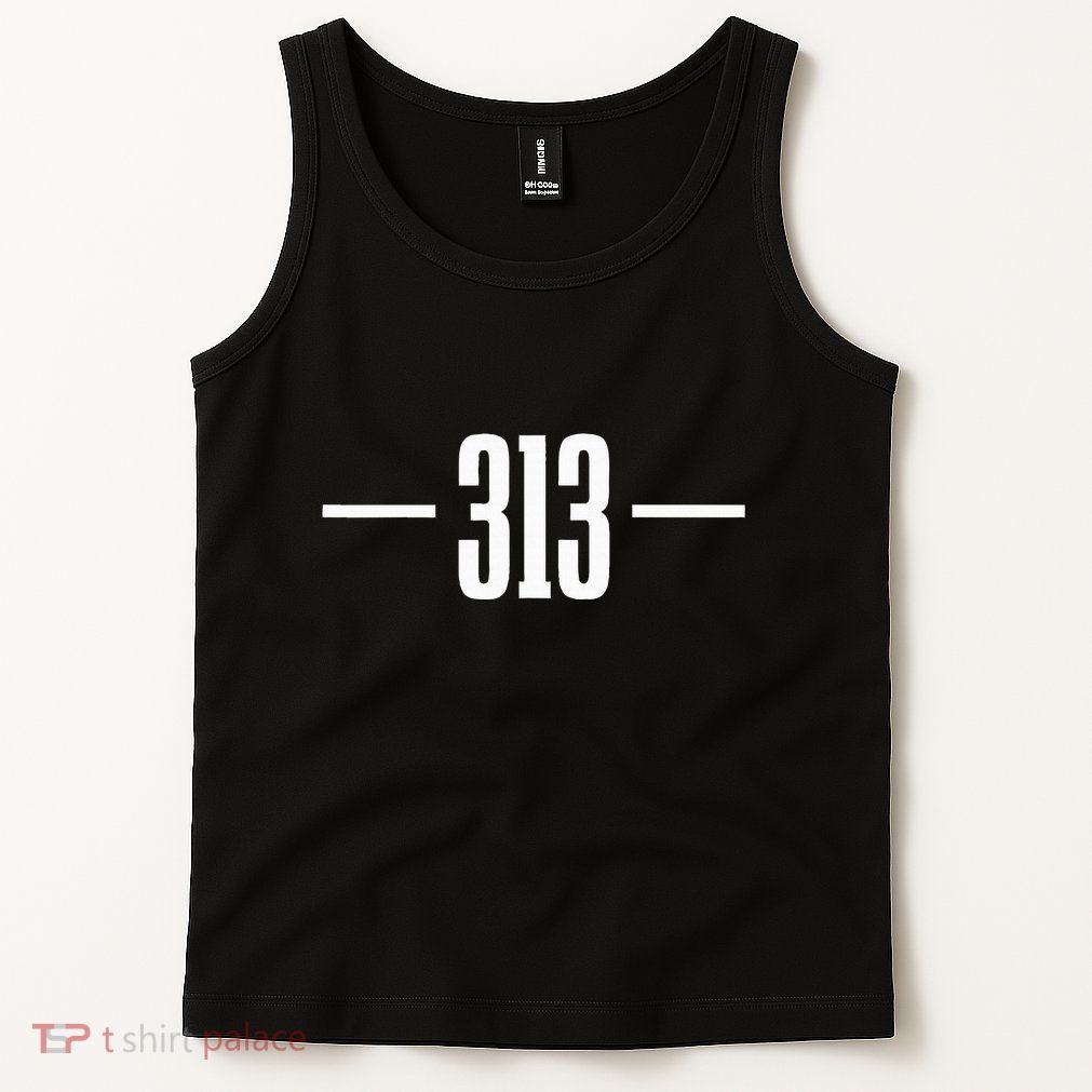 Detroit Michigan 313 Area Code Pride Retro Tank Top