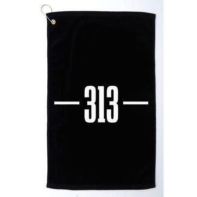 Detroit Michigan 313 Area Code Pride Retro Golf Towel