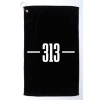 Detroit Michigan 313 Area Code Pride Retro Golf Towel