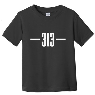 Detroit Michigan 313 Area Code Pride Retro Toddler T-Shirt