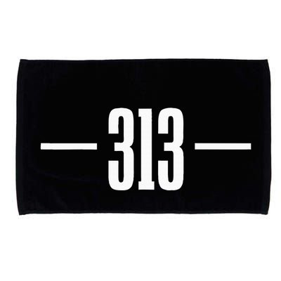 Detroit Michigan 313 Area Code Pride Retro Microfiber Hand Towel