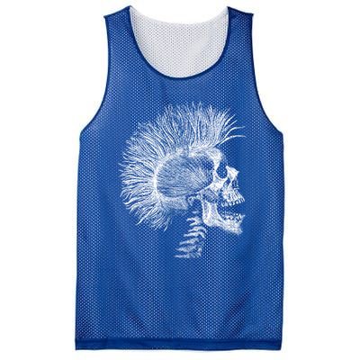 Distressed Metal 80S Rocker Skeleton Screaming Gift Mesh Reversible Basketball Jersey Tank