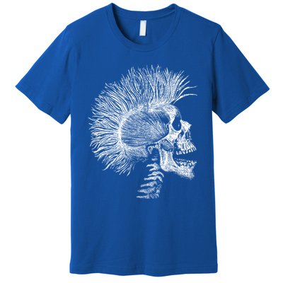 Distressed Metal 80S Rocker Skeleton Screaming Gift Premium T-Shirt