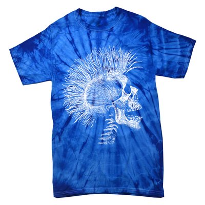 Distressed Metal 80S Rocker Skeleton Screaming Gift Tie-Dye T-Shirt