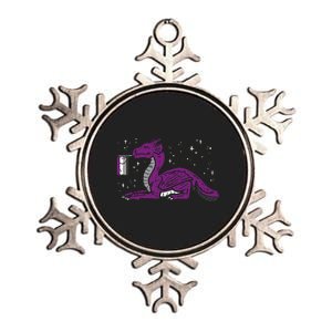 Dragon Mythical Animal Lgbtq Asexual Flag Ace Pride Ally Metallic Star Ornament