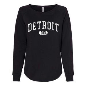 Detroit Michigan Area Code 313 Souvenir Womens California Wash Sweatshirt