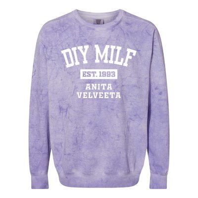 Diy Milf Anita Velveeta Est. 1993 Colorblast Crewneck Sweatshirt