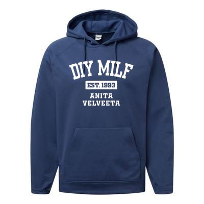 Diy Milf Anita Velveeta Est. 1993 Performance Fleece Hoodie