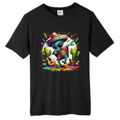 Dabbing Mexican Alienponcho Cinco De Mayo LetS Fiesta Tall Fusion ChromaSoft Performance T-Shirt