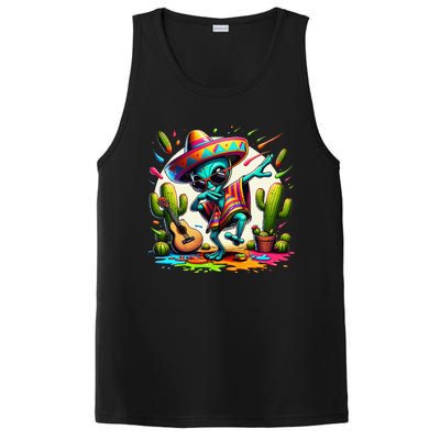 Dabbing Mexican Alienponcho Cinco De Mayo LetS Fiesta PosiCharge Competitor Tank