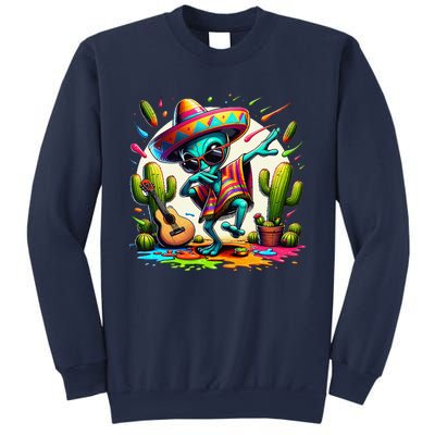 Dabbing Mexican Alienponcho Cinco De Mayo LetS Fiesta Sweatshirt