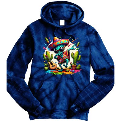 Dabbing Mexican Alienponcho Cinco De Mayo LetS Fiesta Tie Dye Hoodie