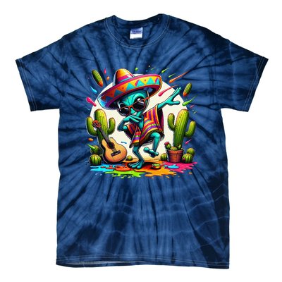 Dabbing Mexican Alienponcho Cinco De Mayo LetS Fiesta Tie-Dye T-Shirt