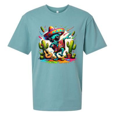 Dabbing Mexican Alienponcho Cinco De Mayo LetS Fiesta Sueded Cloud Jersey T-Shirt