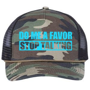 Do Me A Favor And Stop Talking Retro Rope Trucker Hat Cap