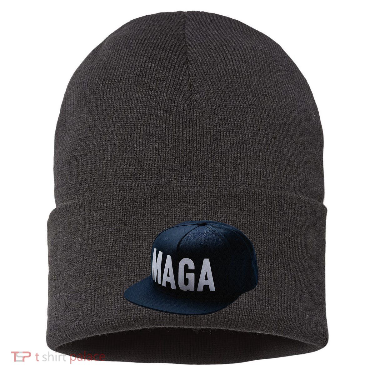 Dark Maga Assemble Trump 2024 Sustainable Knit Beanie