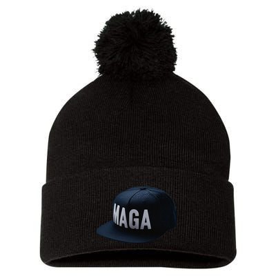 Dark Maga Assemble Trump 2024 Pom Pom 12in Knit Beanie