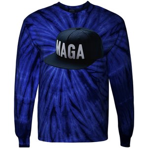 Dark Maga Assemble Trump 2024 Tie-Dye Long Sleeve Shirt