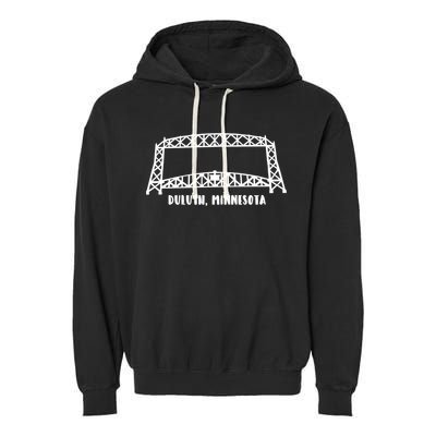 Duluth Mn Aerial Lift Bridge Gift Garment-Dyed Fleece Hoodie