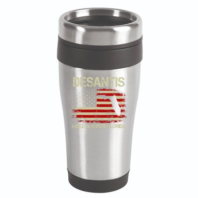 DeSantis Make America Florida US Flag 16oz Travel Tumbler