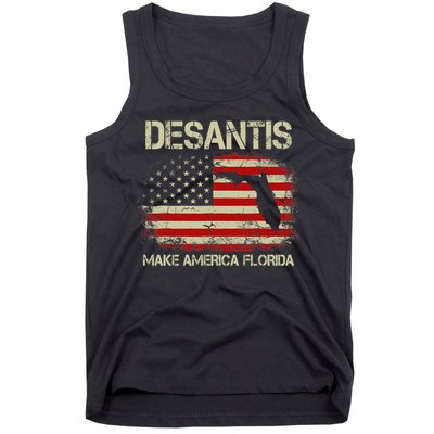DeSantis Make America Florida US Flag Tank Top