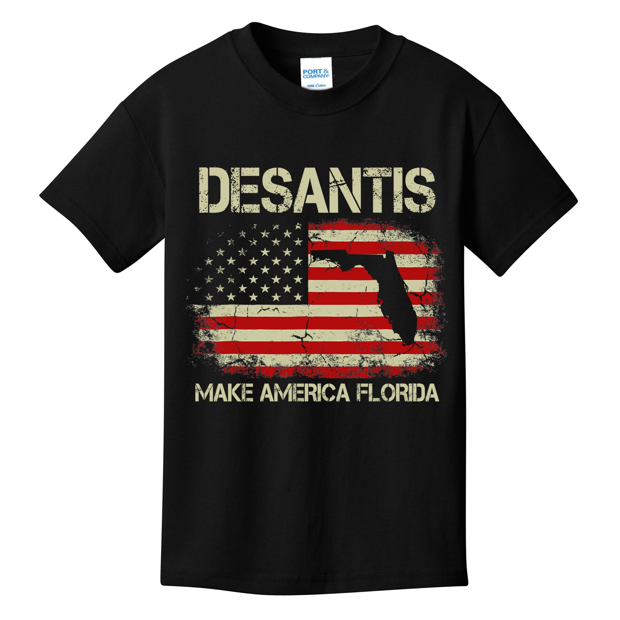 DeSantis Make America Florida US Flag Kids T-Shirt