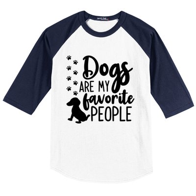 Dog Mom And Dad Gift Cute Dogs Are My Favorite People Cute Gift Baseball Sleeve Shirt