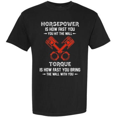 Diesel Mechanics Auto Mechanic Say It With Horse Power Garment-Dyed Heavyweight T-Shirt
