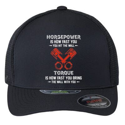 Diesel Mechanics Auto Mechanic Say It With Horse Power Flexfit Unipanel Trucker Cap