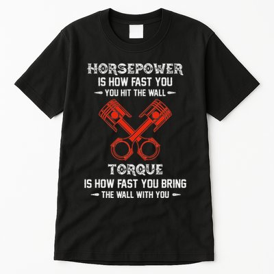 Diesel Mechanics Auto Mechanic Say It With Horse Power Tall T-Shirt