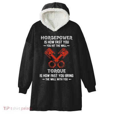Diesel Mechanics Auto Mechanic Say It With Horse Power Hooded Wearable Blanket