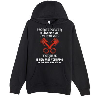 Diesel Mechanics Auto Mechanic Say It With Horse Power Premium Pullover Hoodie