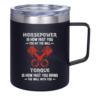 Diesel Mechanics Auto Mechanic Say It With Horse Power 12oz Stainless Steel Coffee Mug