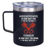 Diesel Mechanics Auto Mechanic Say It With Horse Power 12oz Stainless Steel Coffee Mug