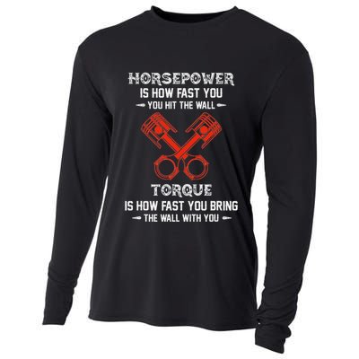 Diesel Mechanics Auto Mechanic Say It With Horse Power Cooling Performance Long Sleeve Crew