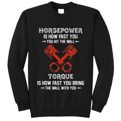 Diesel Mechanics Auto Mechanic Say It With Horse Power Tall Sweatshirt