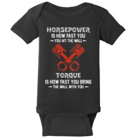 Diesel Mechanics Auto Mechanic Say It With Horse Power Baby Bodysuit